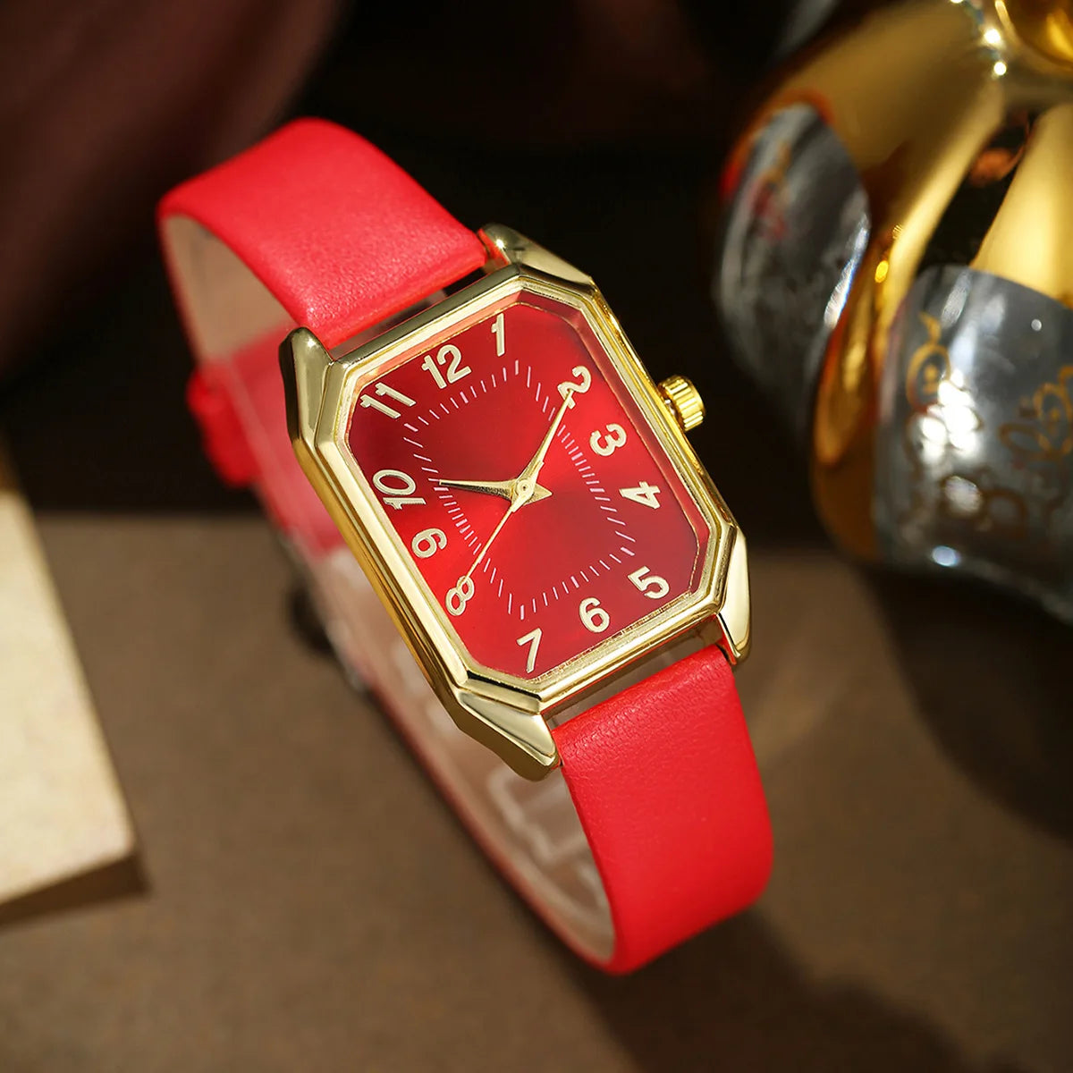 Square Quartz Minimalist Watch Suite